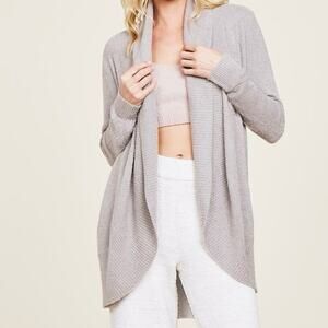 Barefoot Dreams Women's Beach Rock Open Front Cardigan